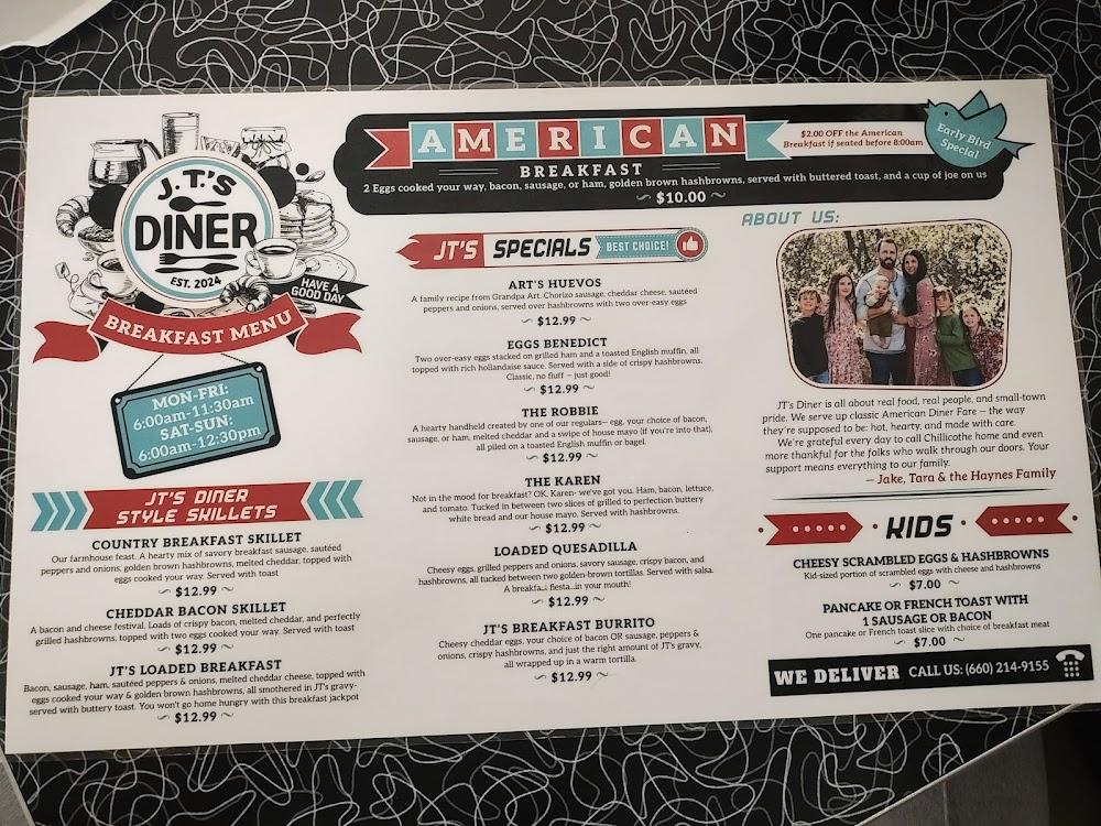 J.T.'s Diner Menu image 2
