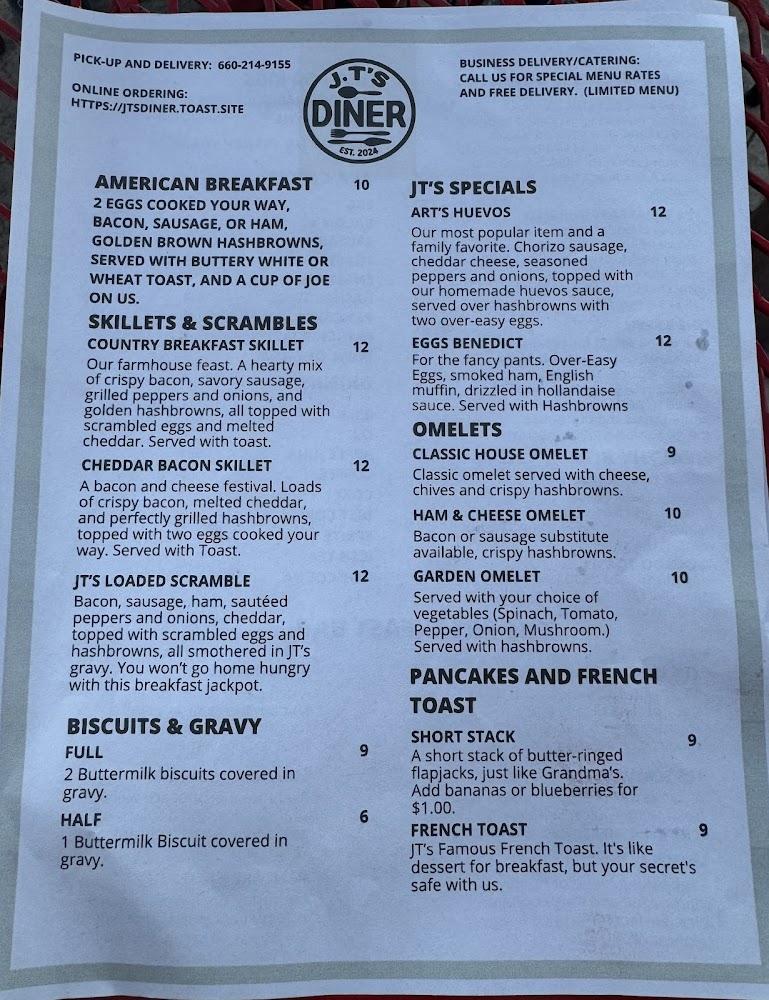 J.T.'s Diner Menu image 3